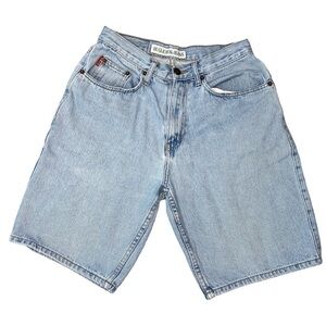 Vintage 90s Bugle Boy Denim Jean Shorts Light Washed Blue WOMENS 29